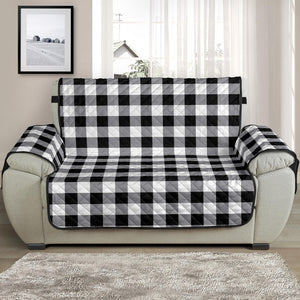 Buffalo Check Chair and a Half Armchair Slipcover Protectors In Black, White and Gray 48