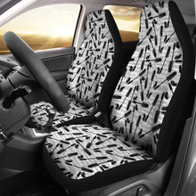 Load image into Gallery viewer, Gray White and Black Mascara Makeup Car Seat Covers
