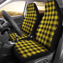Load image into Gallery viewer, Yellow Buffalo Plaid Car Seat Covers
