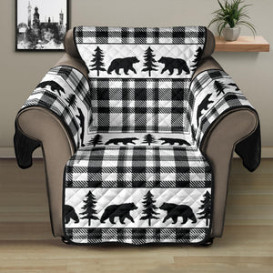Black and White With Bear Pattern Furniture Slipcovers