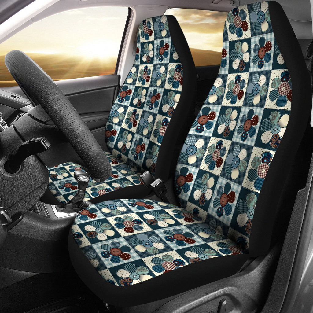 Patchwork Style Flower Pattern Car Seat Covers