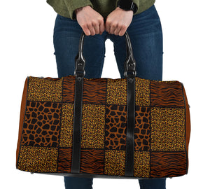 Animal Print Patchwork Pattern Travel Bag