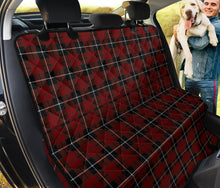 Load image into Gallery viewer, Burgundy, Wine Red, Black and White Plaid Dog Hammock Back Seat Cover For Pets

