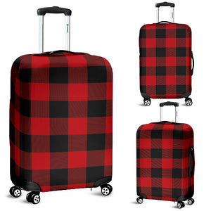 Red and Black Buffalo Plaid Luggage Cover Suitcase Protector