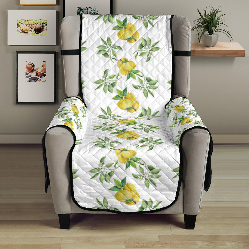 White With Lemon Pattern Furniture Slipcover Protectors