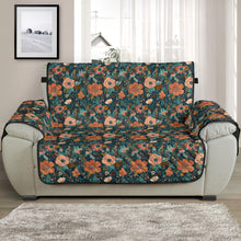 Load image into Gallery viewer, Floral Pattern Orange Peach and Teal Furniture Slipcovers
