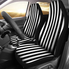 Load image into Gallery viewer, Black and White Striped Car Seat Covers
