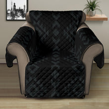 Load image into Gallery viewer, Black With Gray Ethnic Tribal Pattern on 28&quot; Seat Width Recliner Protector Slipcover
