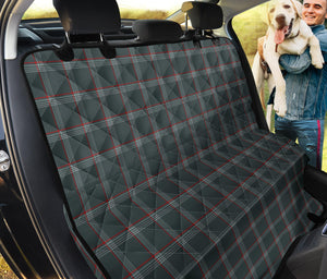 Gray, Red and White Plaid Back Seat Cover For Pets