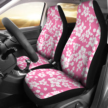 Load image into Gallery viewer, Pink and White Hibiscus Hawaiian Flower Pattern Car Seat Covers
