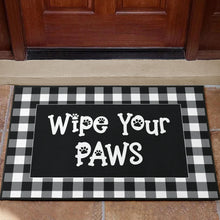 Load image into Gallery viewer, Wipe Your Paws Buffalo Plaid Doormat Non Slip Indoor Outdoor Use
