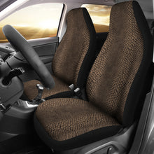 Load image into Gallery viewer, Brown Black Reptile Snake Skin Car Seat Covers
