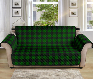 Green Buffalo Plaid 70" Sofa Cover Couch Protector Farmhouse Decor