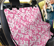 Load image into Gallery viewer, Pink and White Hibiscus Back Seat Cover For Pets Dog Hammock
