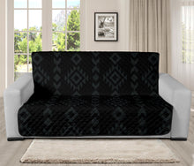 Load image into Gallery viewer, Black With Gray Ethnic Tribal Pattern 70&quot; Futon Sofa Protector Slipcover
