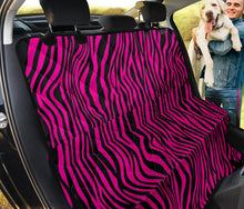 Load image into Gallery viewer, Magenta and Black Zebra Print Back Seat Cover For Pets
