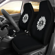 Load image into Gallery viewer, Black White Faith Sunflower Car Seat Covers Set

