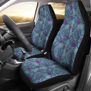 Blue Purple Paisley Car Seat Covers