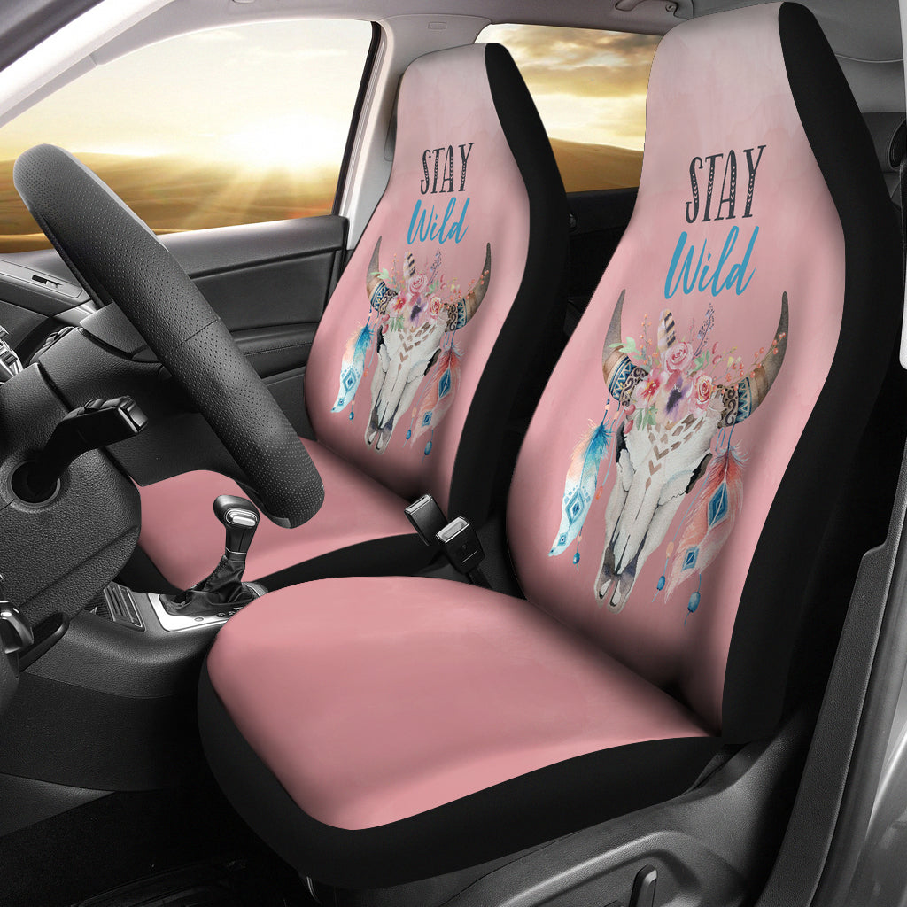 Stay Wild Seat Covers Dusty Rose Pink