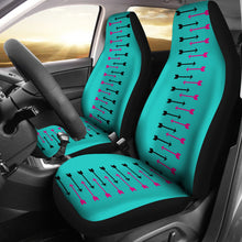 Load image into Gallery viewer, Teal With Pink and Black Arrows Car Seat Covers
