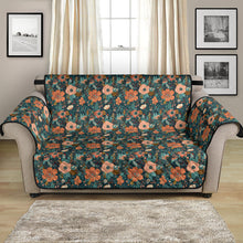 Load image into Gallery viewer, Floral Pattern Orange Peach and Teal Furniture Slipcovers
