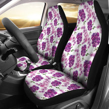 Load image into Gallery viewer, White With Pink and Purple Orchids Car Seat Covers
