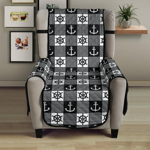 Black and White Nautical Theme  Patchwork Furniture Slipcover Protectors