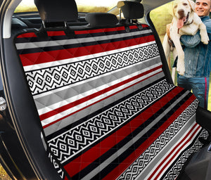 Red, Gray Serape Style Back Bench Seat Cover Seat Protector For Pets