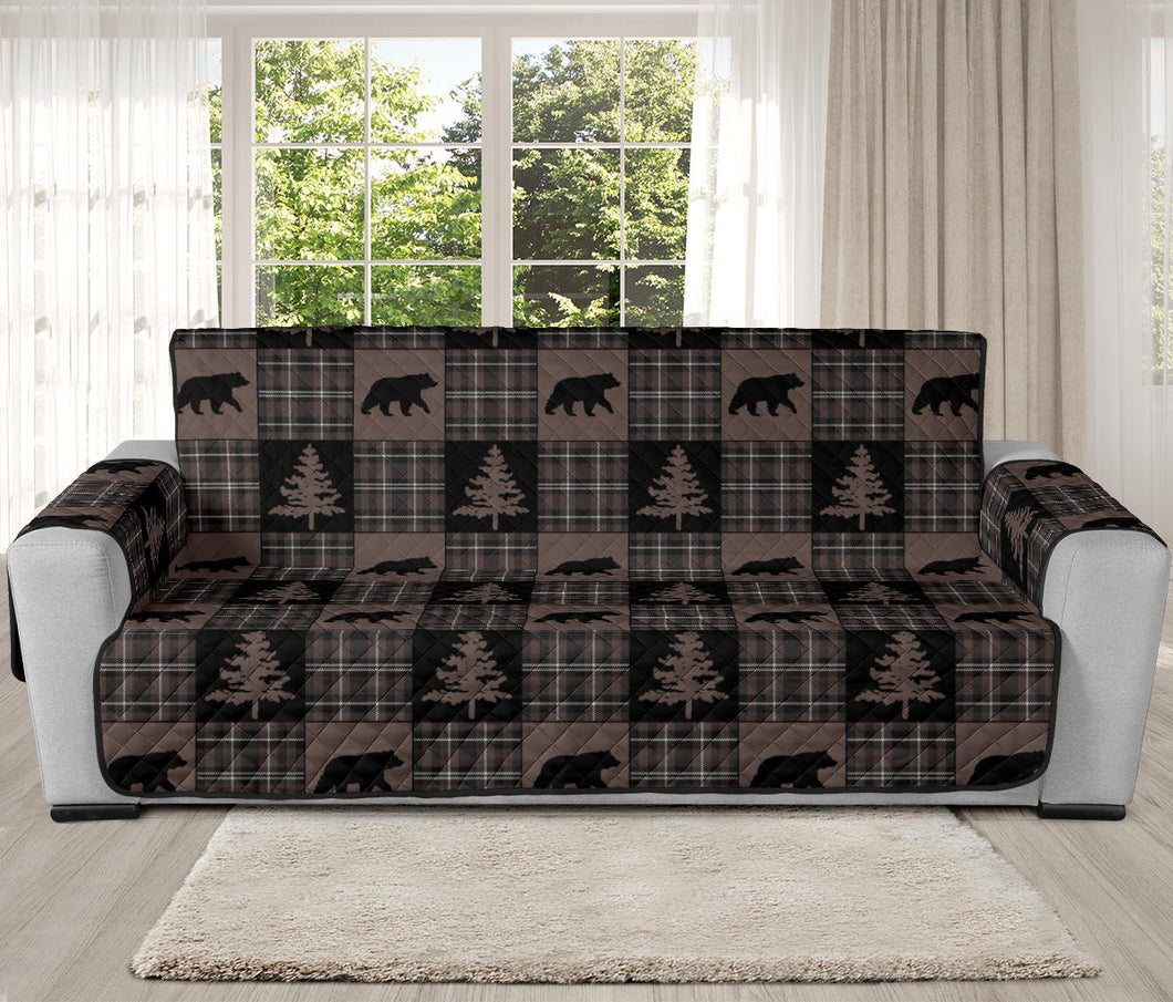 Brown and Black Plaid Lodge Style Patchwork Pattern 78