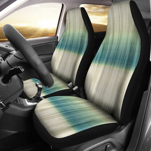Green, Blue and Cream Tie Dye Car Seat Covers Seat Protectors