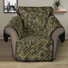 Load image into Gallery viewer, Camo Recliner Cover Protector Green, Brown and Gray Camouflage Slip Cover 28&quot; Seat Width
