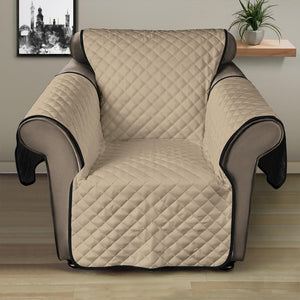 Cool Tan Solid Color Recliner Slipcover
