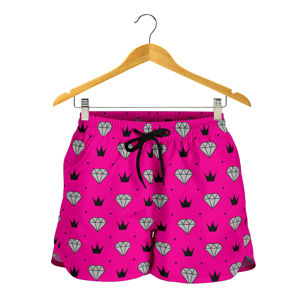 Hot Pink Bling Pattern Shorts For Beach or Gym XS-4XL