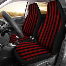 Load image into Gallery viewer, Red and Black Striped Car Seat Covers

