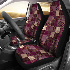 Purple Patchwork Style Car Seat Covers