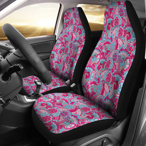 Pink and Blue Floral Car Seat Covers
