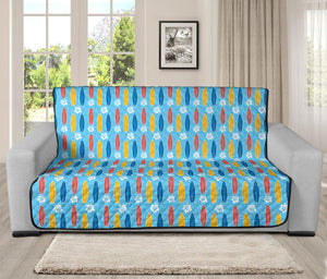 Surfboard Pattern Furniture Slipcovers Blue, Yellow, Coral