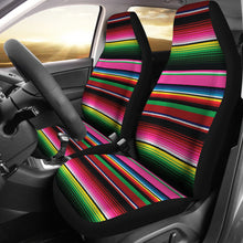 Load image into Gallery viewer, Serape Rainbow Colors Pink, Green, Car Seat Covers
