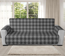 Load image into Gallery viewer, Gray Oversized Buffalo Plaid Couch Cover Sofa Protector 78&quot; Seat Width
