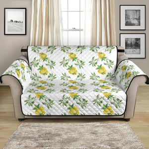 White With Lemon Pattern Furniture Slipcover Protectors