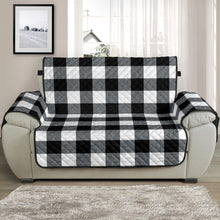 Load image into Gallery viewer, Buffalo Check Black White Marled Pattern Furniture Slipcovers
