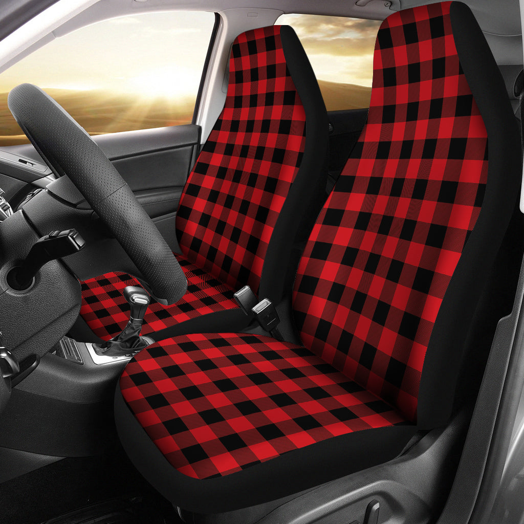 Red Black Buffalo Plaid Car Seat Covers To Match Back Seat Cover
