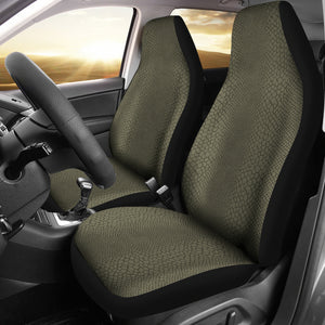 Olive Green Reptile Lizard Skin Car Seat Covers