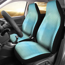 Load image into Gallery viewer, Blue Green Watercolor Mermaid Scale Car Seat Covers
