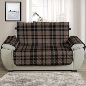 Brown and Black Plaid Furniture Slipcover Protectors
