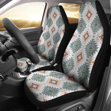 Load image into Gallery viewer, Pastel Green, Blue and Peach Southwestern Pattern Car Seat Covers Aztec Ethnic

