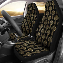 Load image into Gallery viewer, Celtic Cross Black and Gold Colored Car Seat Covers Seat Protectors
