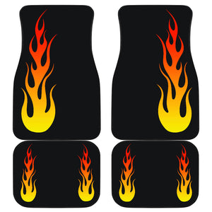 Flame Floor Mats Front and Back Set of 4