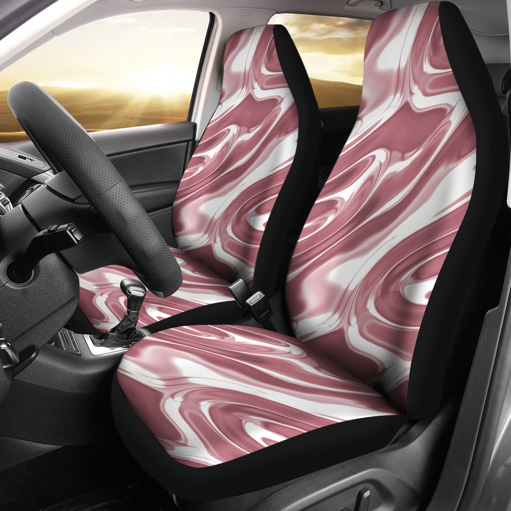 Rose Gold Liquid Metal Car Seat Covers