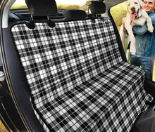 Load image into Gallery viewer, Black and White Plaid Pattern Tartan Back Seat Cover Pet Hammock
